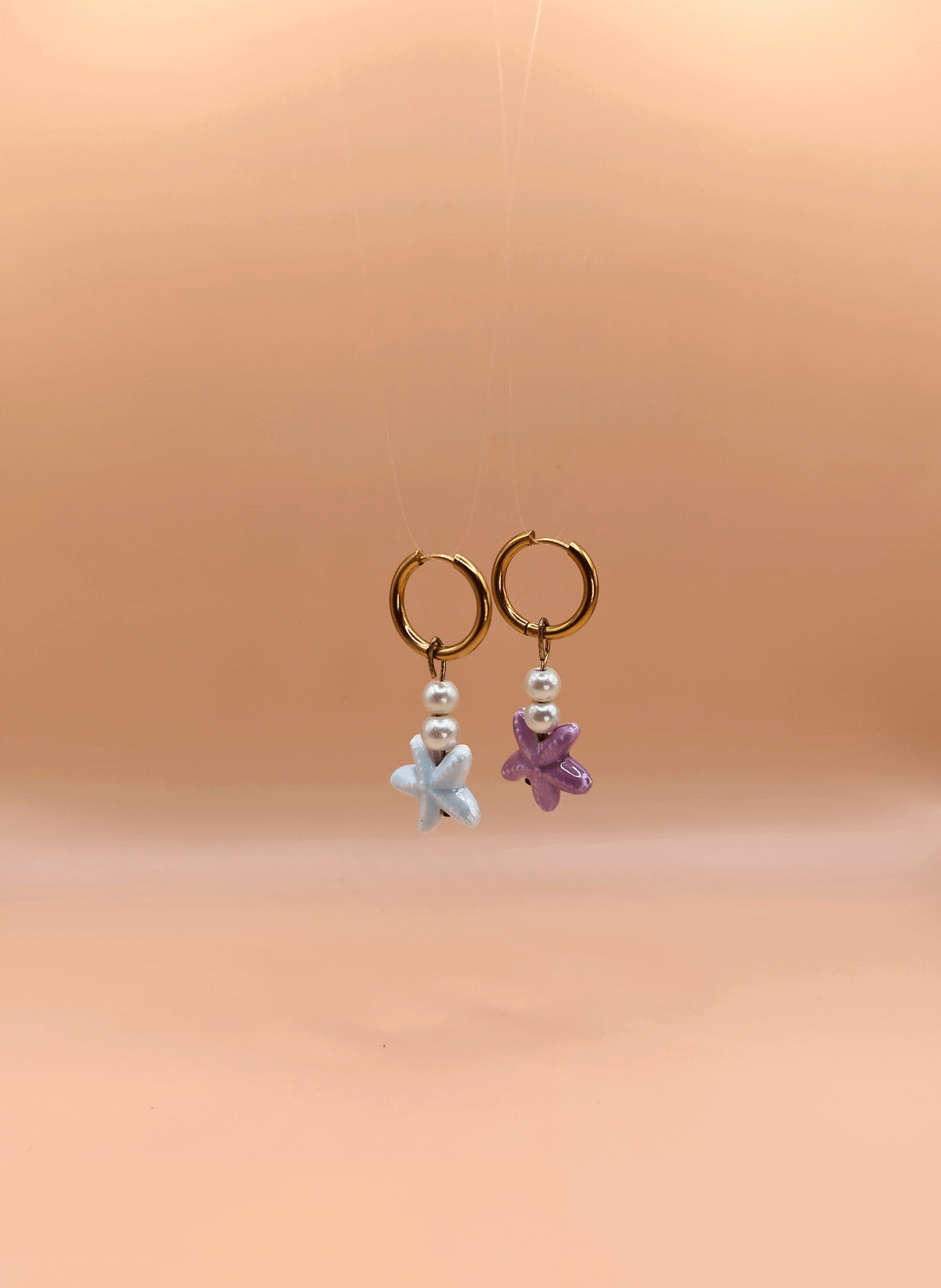 ocean star drops earrings