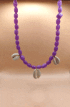 necklace with ceramic beads and shells