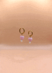 earrings with pink hearts