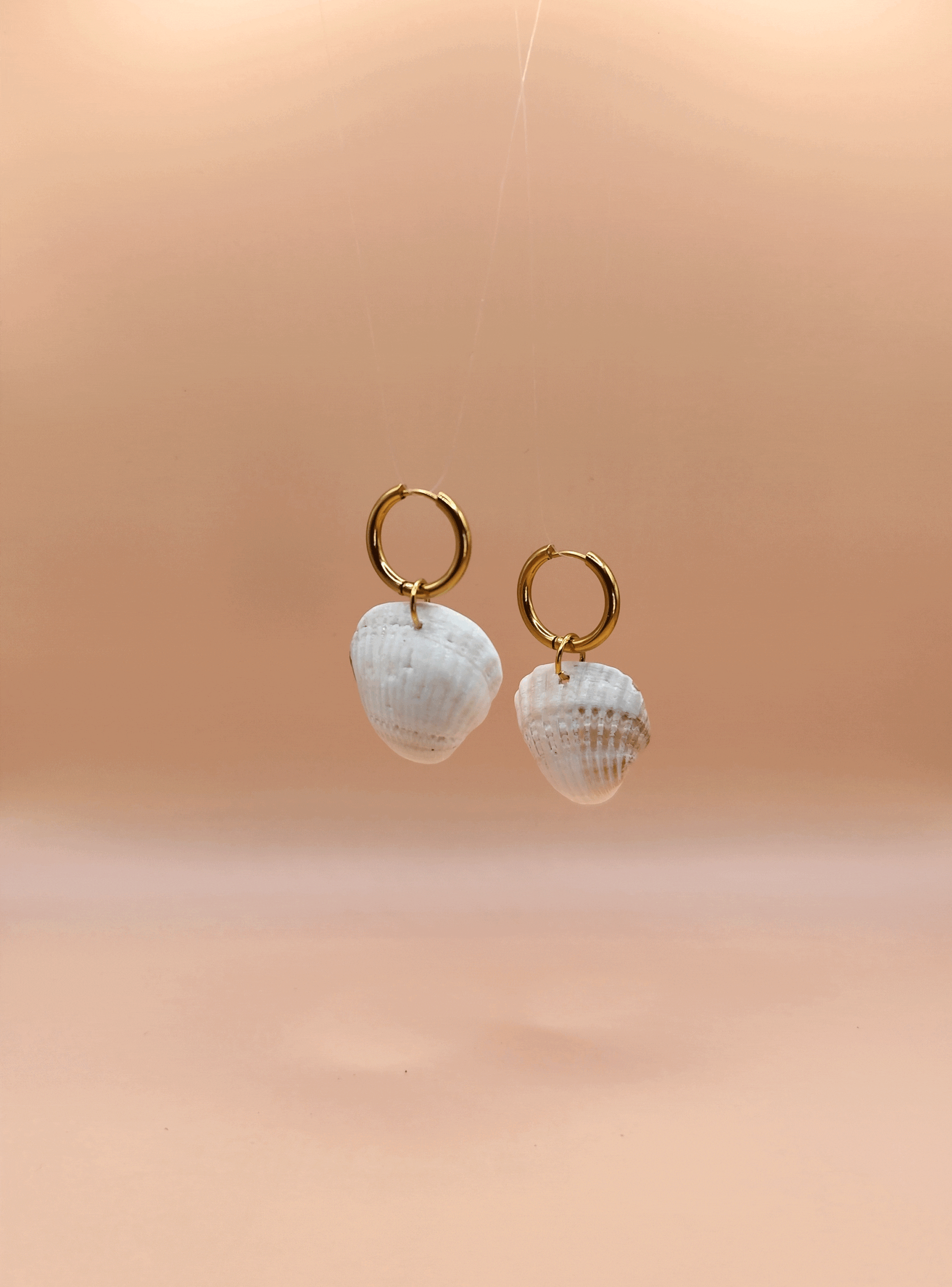 earrings with natural shell