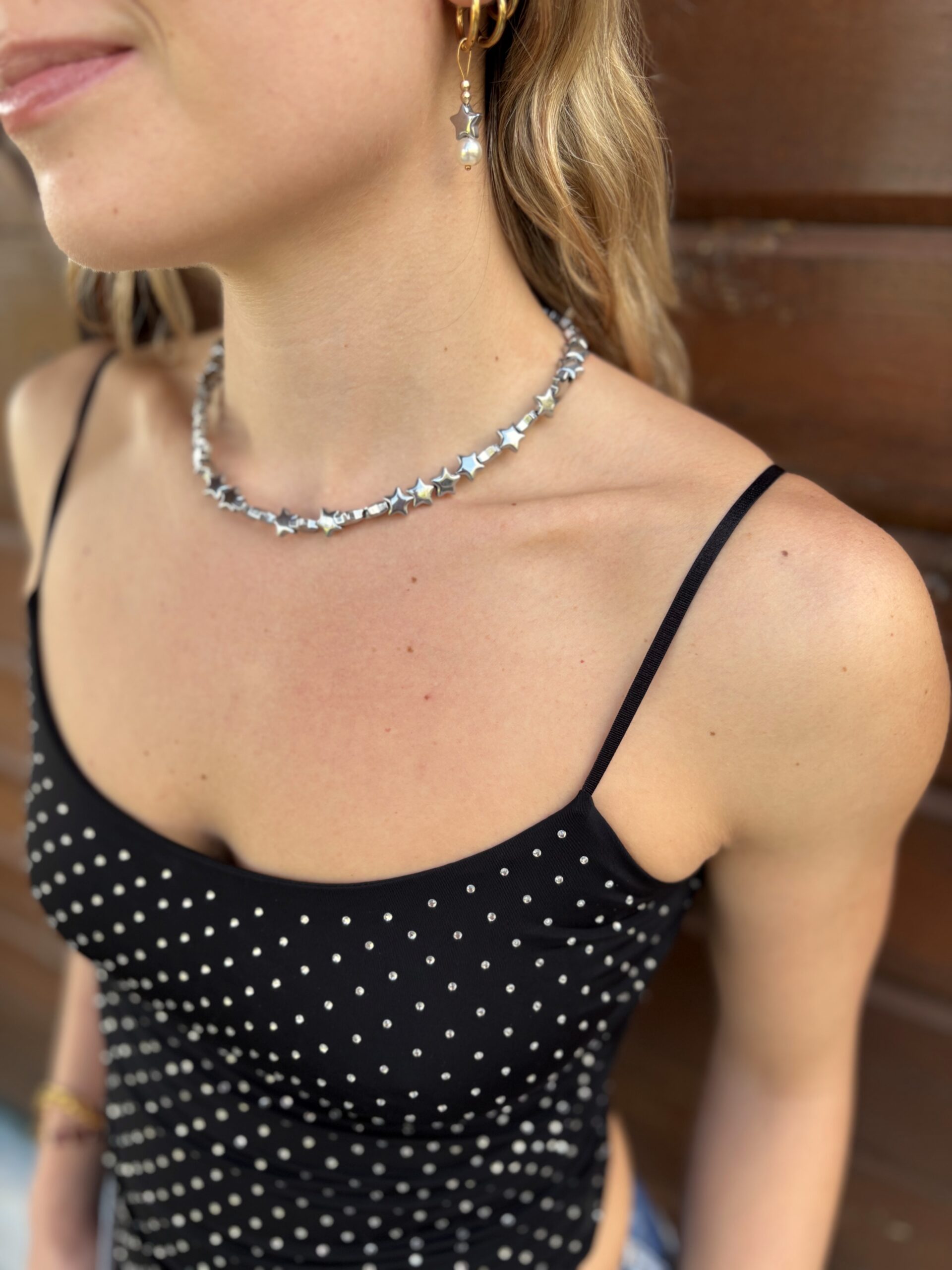 necklace with silver stars