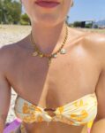 necklace with golden charms