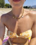 necklace with golden charms