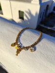 necklace with golden charms